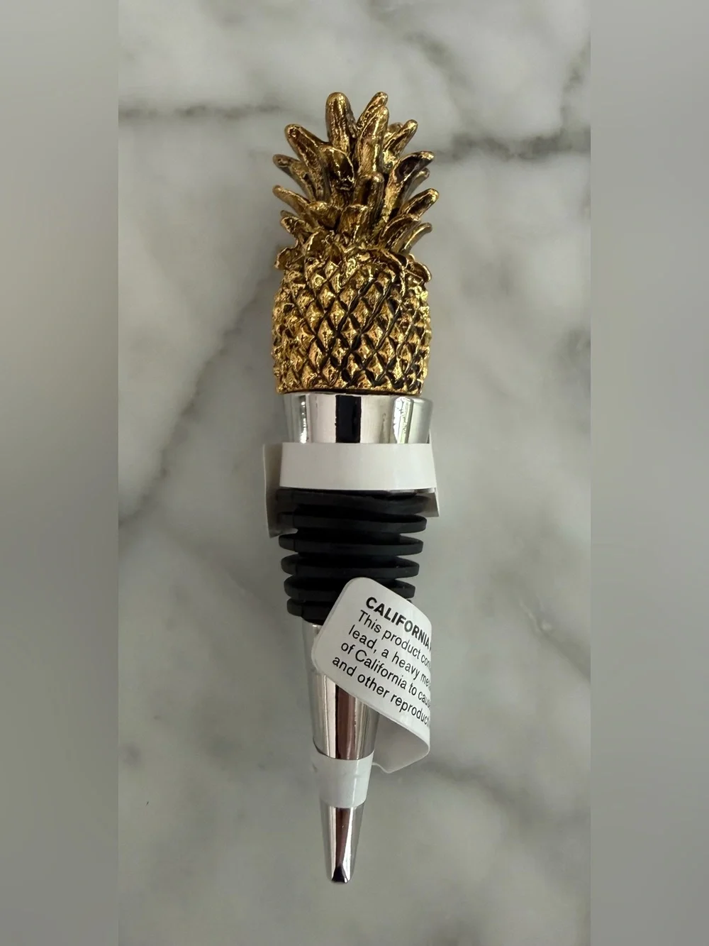 POTTERY BARN Pineapple Wine Bottle Stopper NWT New